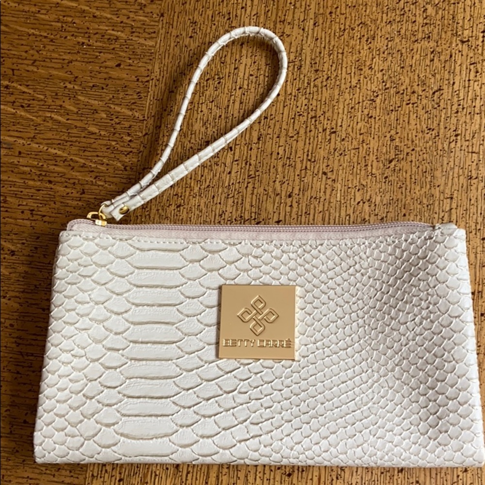 Betty Caree Faux Leather Lizard Wristlet Clutch